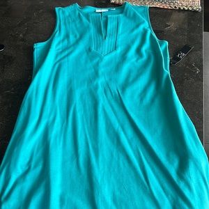 Teal sleeveless dress